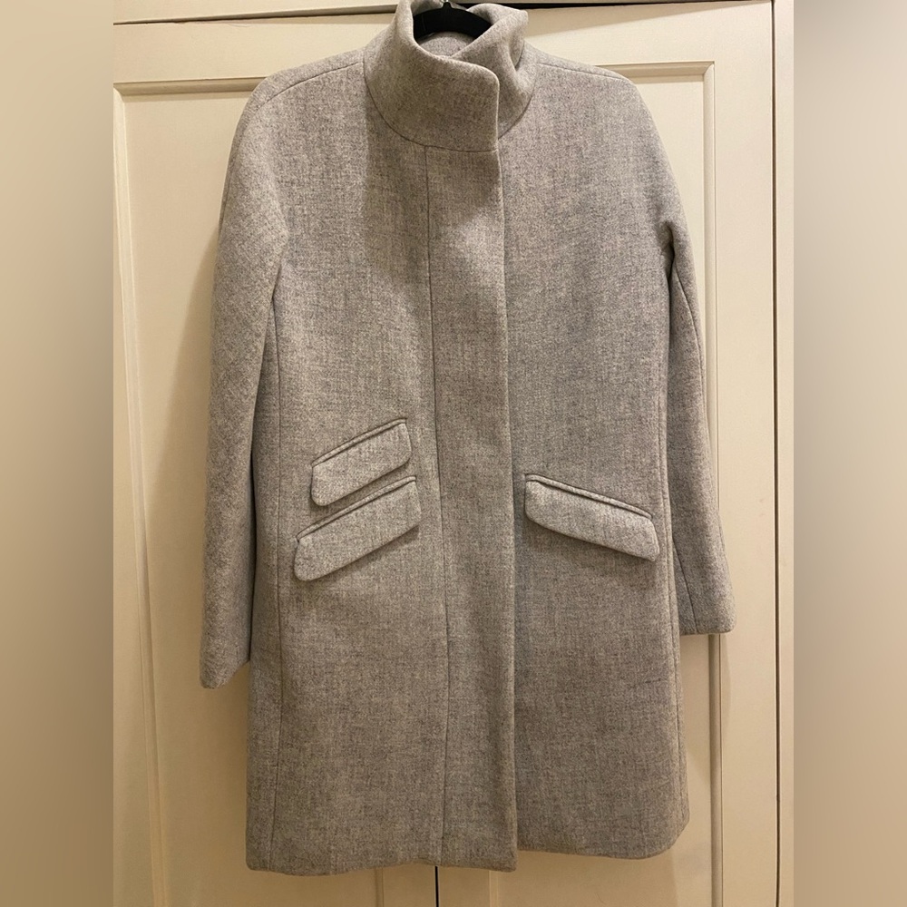 J. Crew Cocoon Gray Wool Coat - Like New!